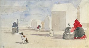 入浴機、1866 作： Eugene Louis Boudin